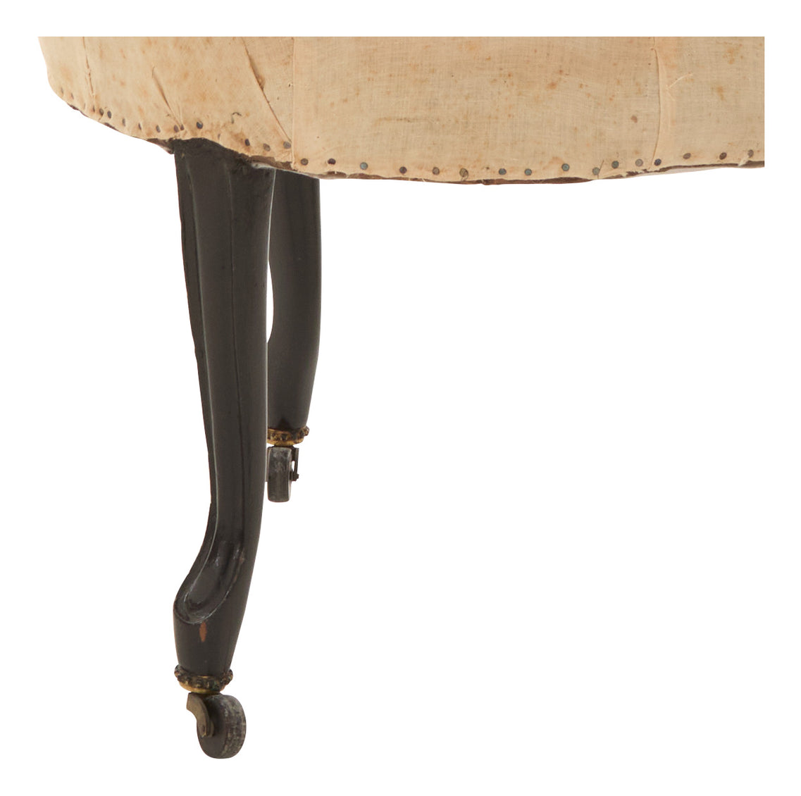 Antique Unupholstered Tufted Slipper Chair