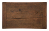 Wooden table with a dark brown color on a white background