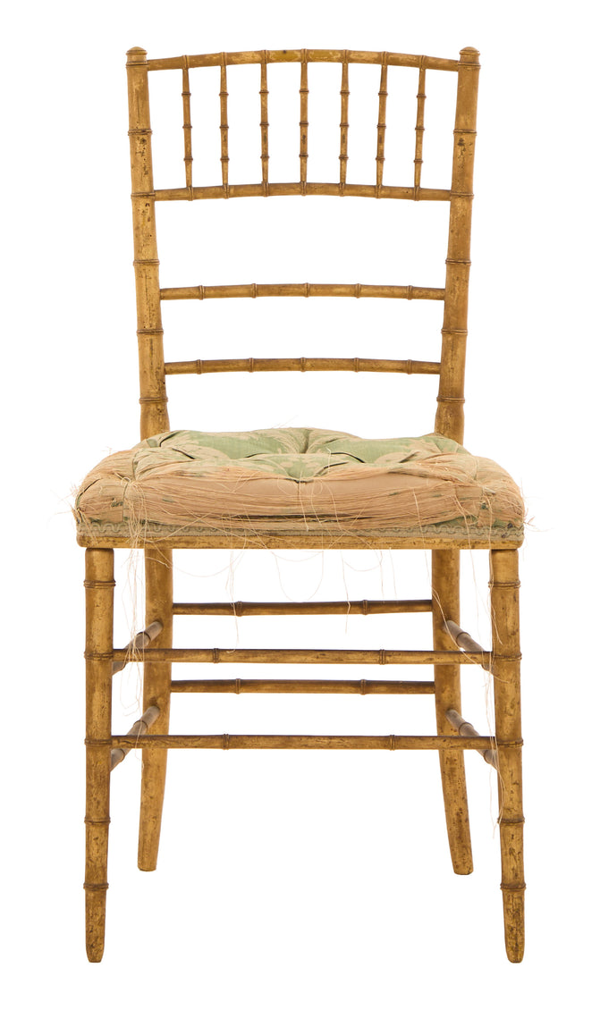 Vintage Gilt Faux Bamboo Chiavari Chair