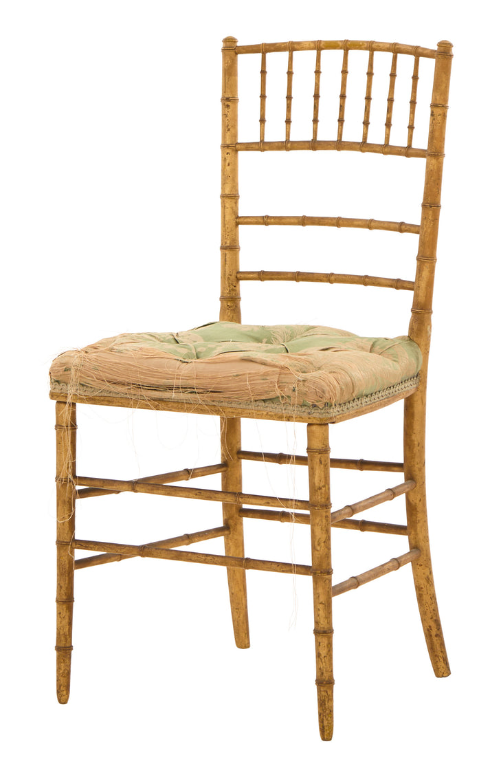 Vintage Gilt Faux Bamboo Chiavari Chair
