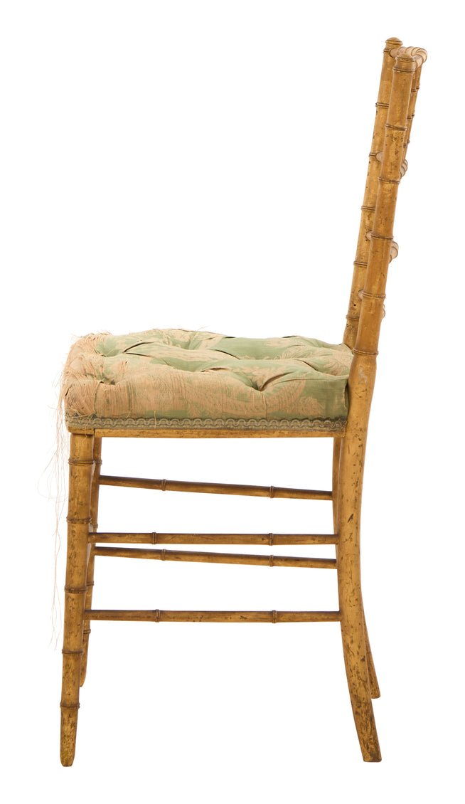 Vintage Gilt Faux Bamboo Chiavari Chair