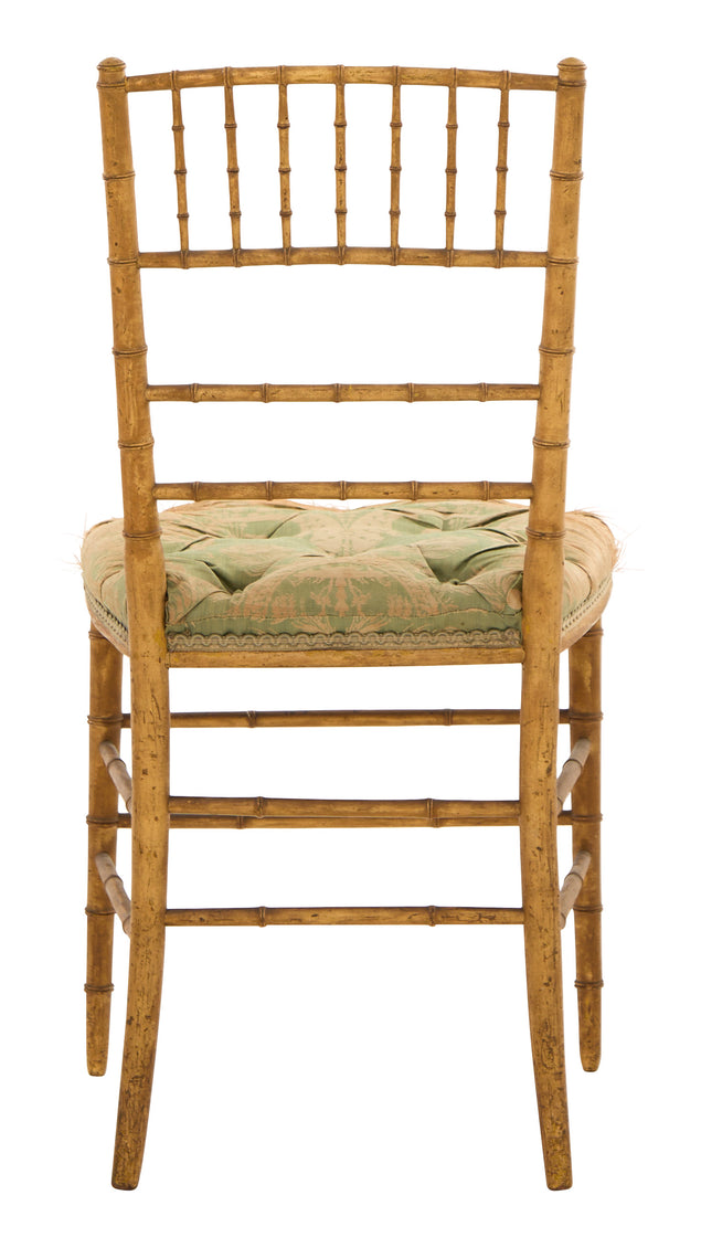 Vintage Gilt Faux Bamboo Chiavari Chair