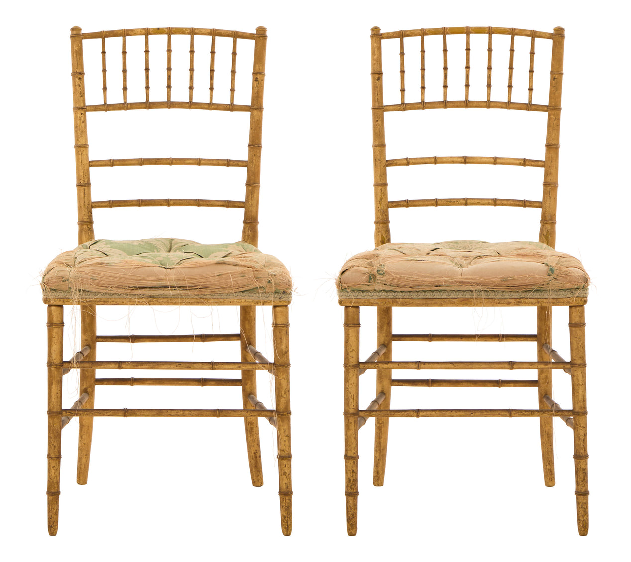 Vintage Gilt Faux Bamboo Chiavari Chair