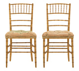 Vintage Gilt Faux Bamboo Chiavari Chair