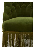 Vintage Green Mohair Slipper Chair