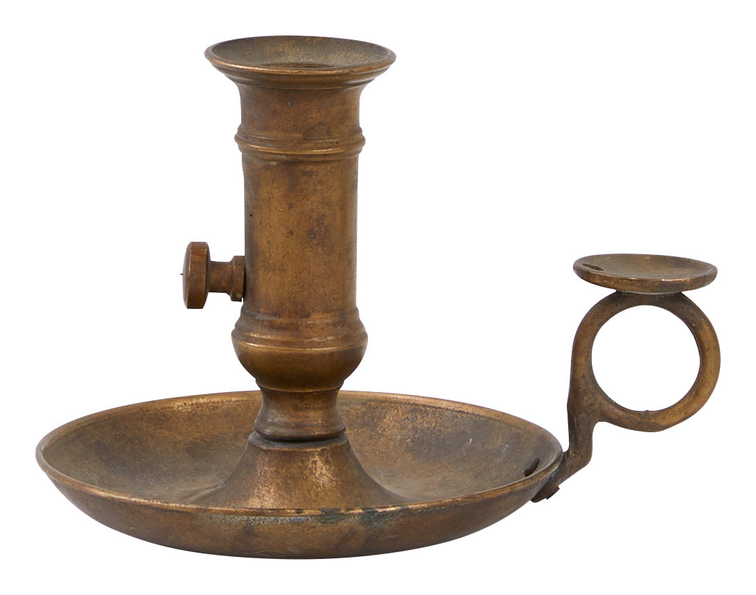 Antique Brass Napoleon Candlestick