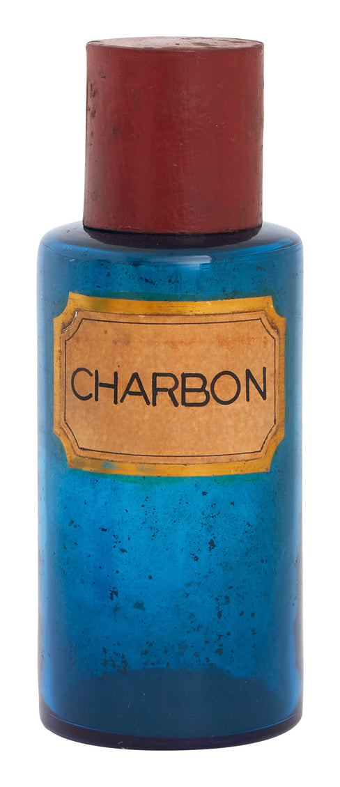 Antique Blue Apothecary Bottle - Small