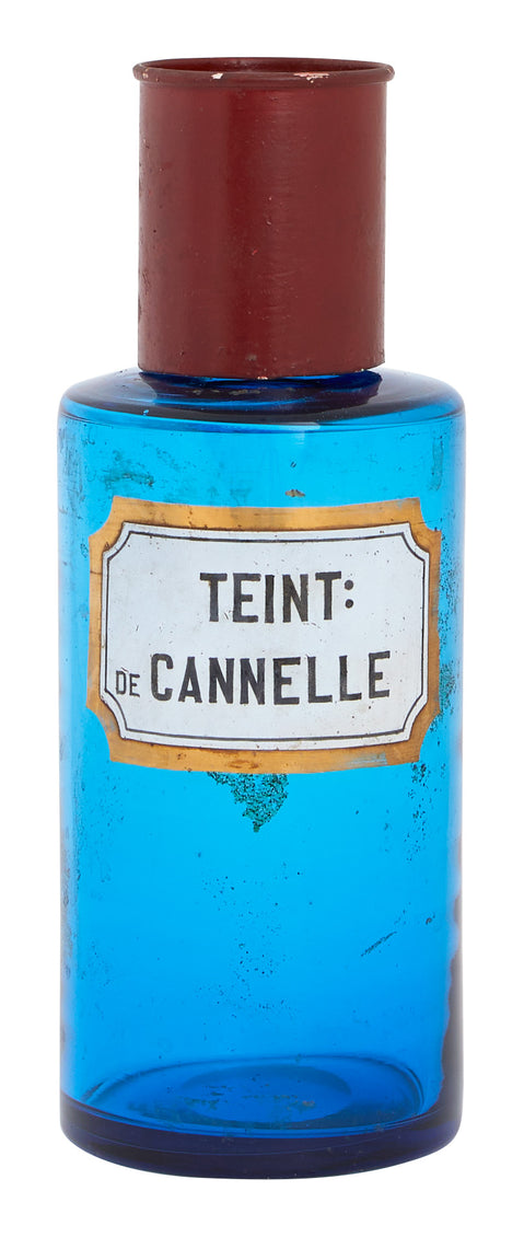 Antique Blue Apothecary Bottle - Small