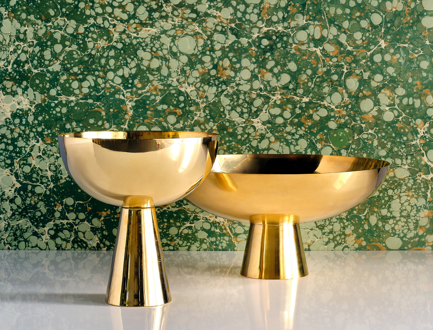Brass Pedestal Bowls