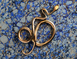 Antiqued Brass Snake Sculpture