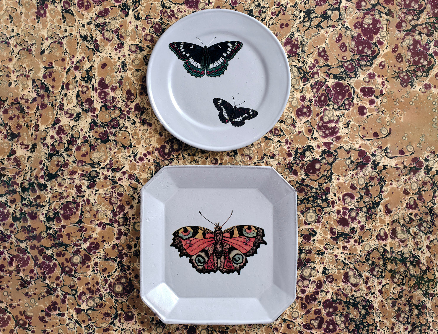Astier de Villatte x JD Two Butterflies Plate