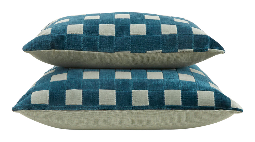 Grid Blue Pillows