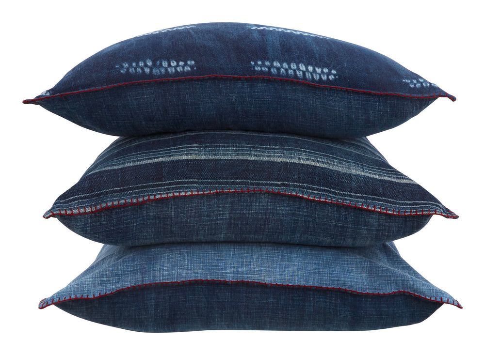 Indigo Stitch Floor Cushions