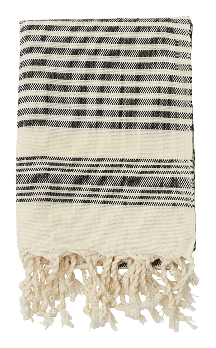 Hammam Black Stripe Towels