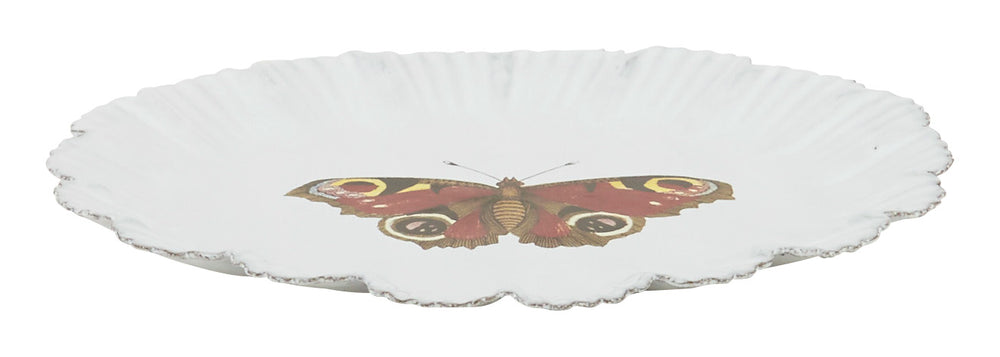 Astier de Villatte Burgundy Butterfly Plate