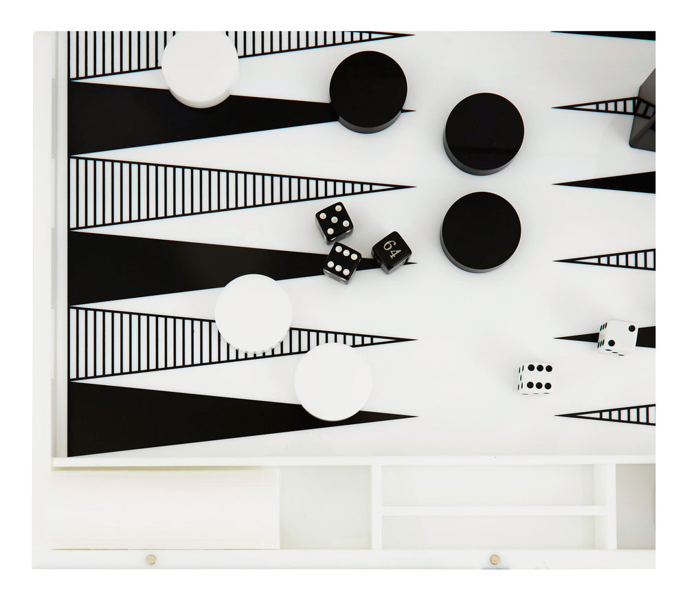 Black & White Backgammon Set