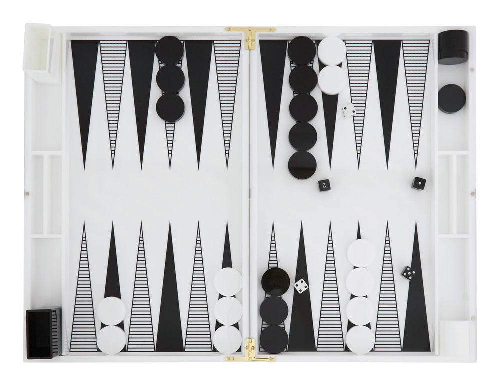 Black & White Backgammon Set