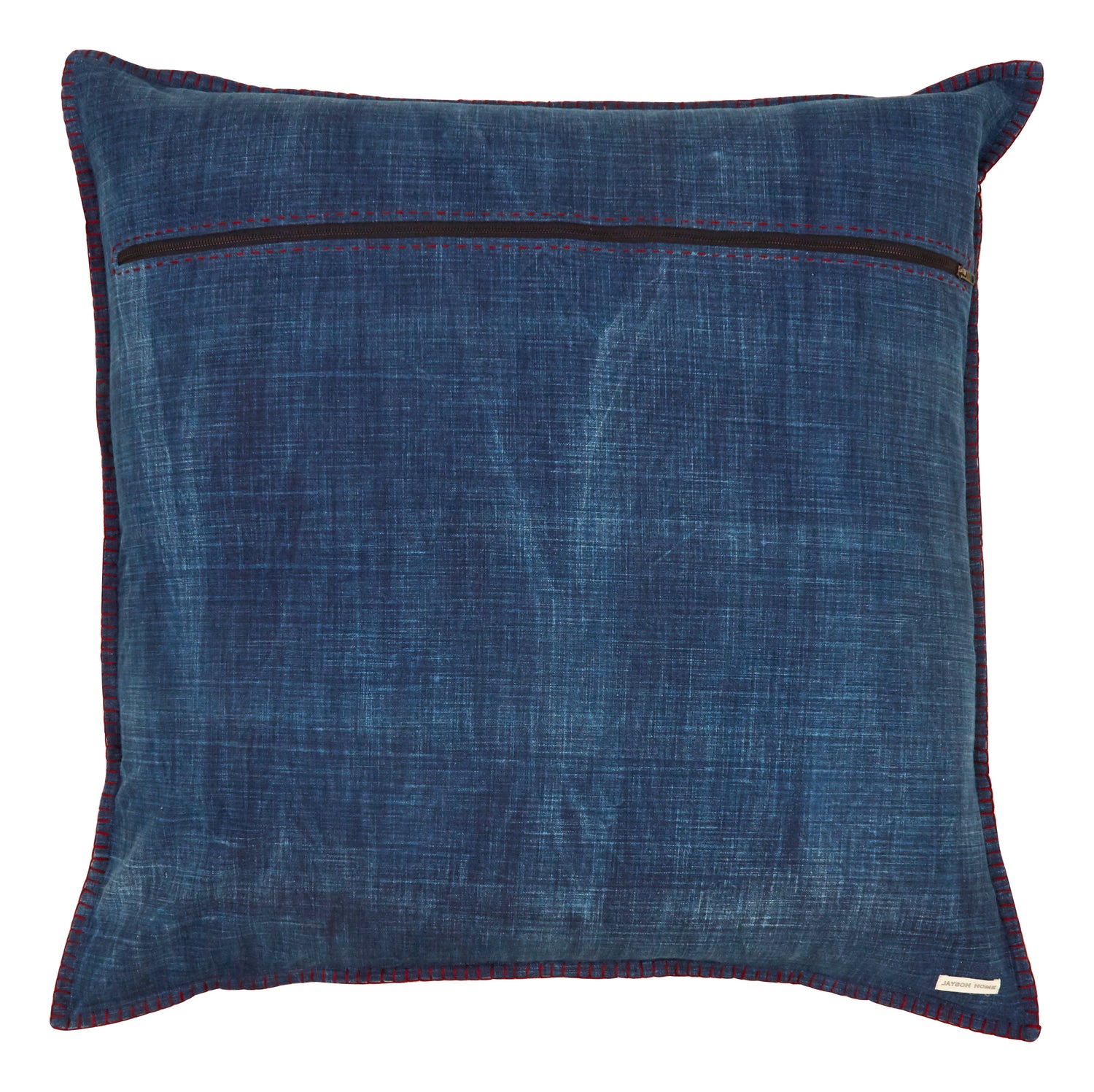 Linen Floor Cushion With Handle, Natural Blue