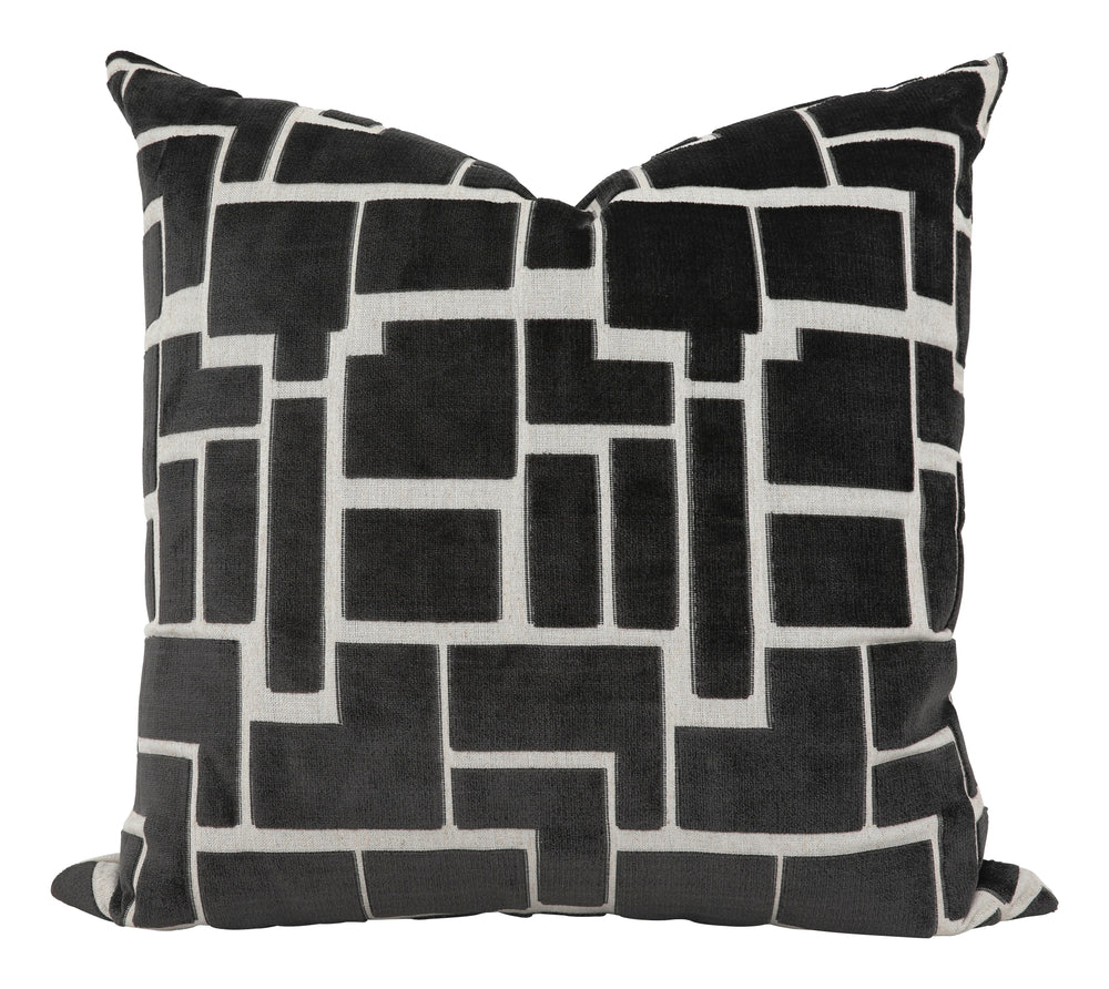 Labyrinth Charcoal Pillow