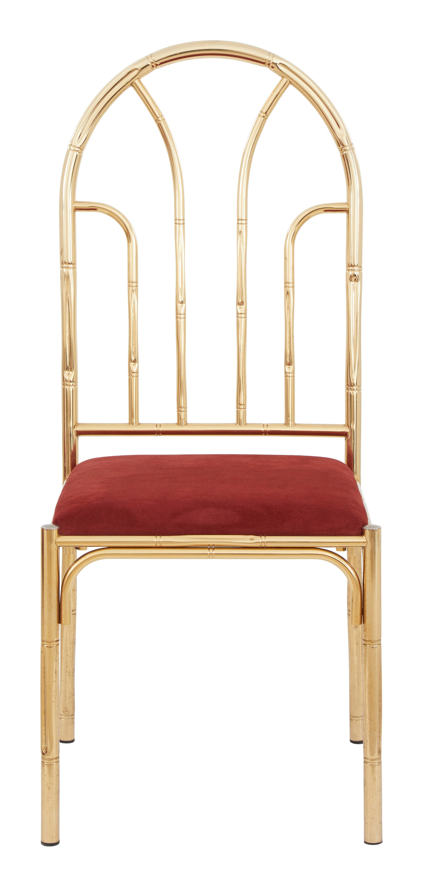 Vintage Brass Faux Bamboo Dining Chair