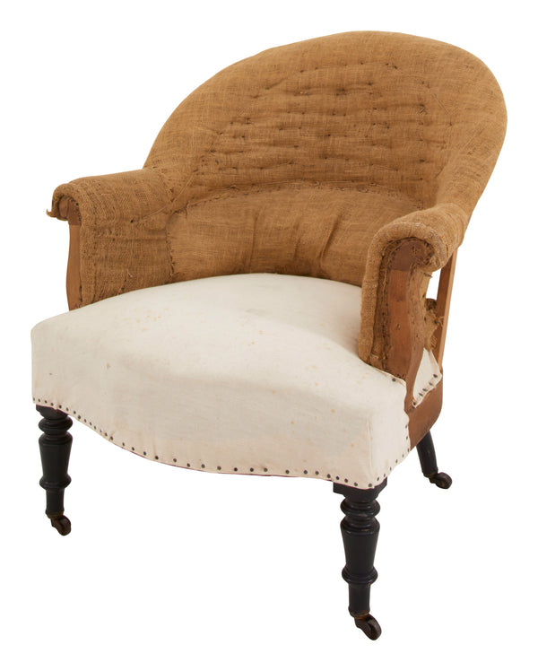 Antique Napoleon III Unupholstered Chair
