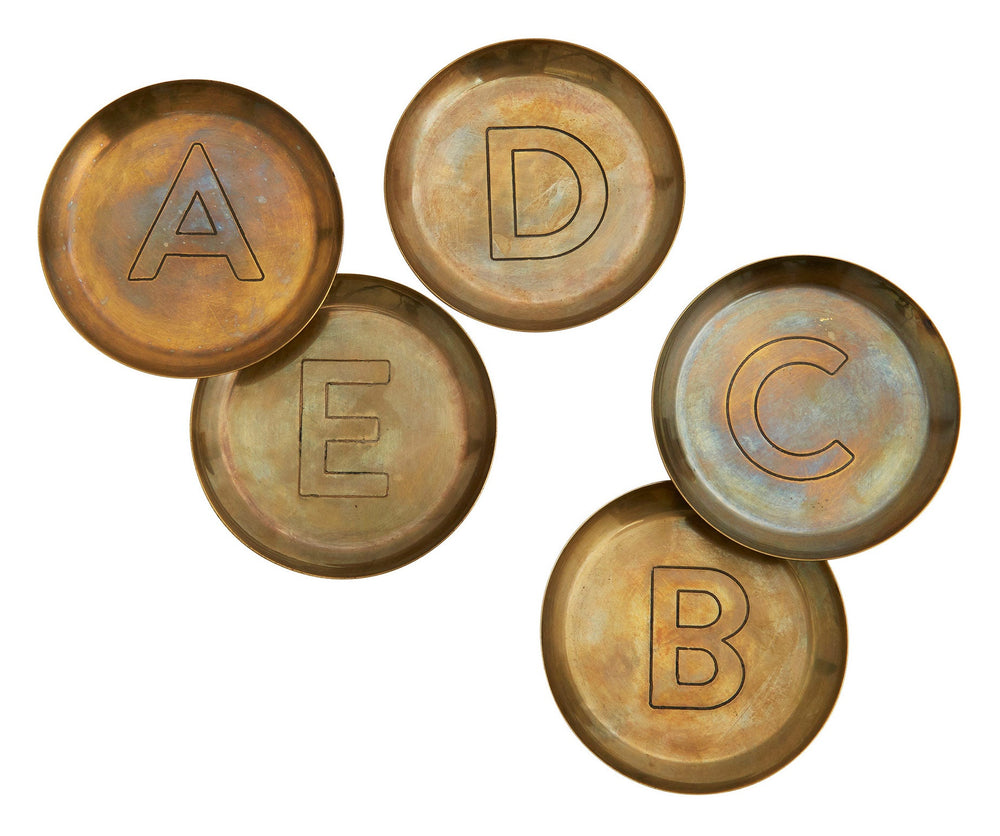 Brass Alphabet Coasters