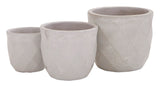 Faceted White Pots