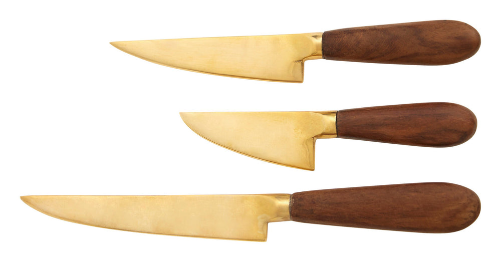Rosewood & Brass Knives
