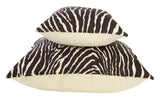 Zebra Linen Pillows - Chocolate