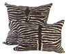 Zebra Linen Pillows - Chocolate