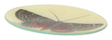 Red and Brown Butterfly Oval Tray