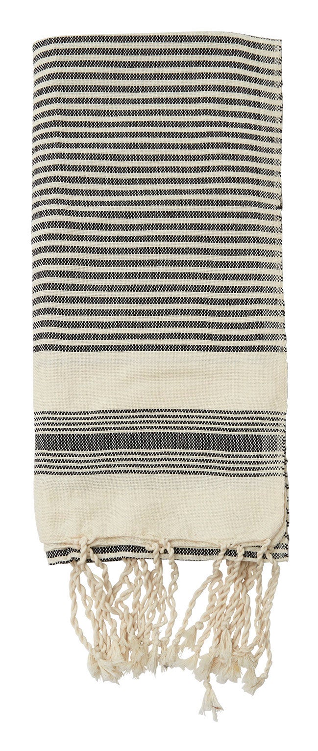Hammam Black Stripe Towels
