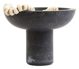 Black Marble Footed Bowl