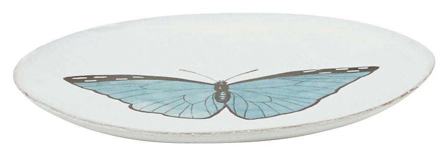 Astier de Villatte Blue Butterfly Plate